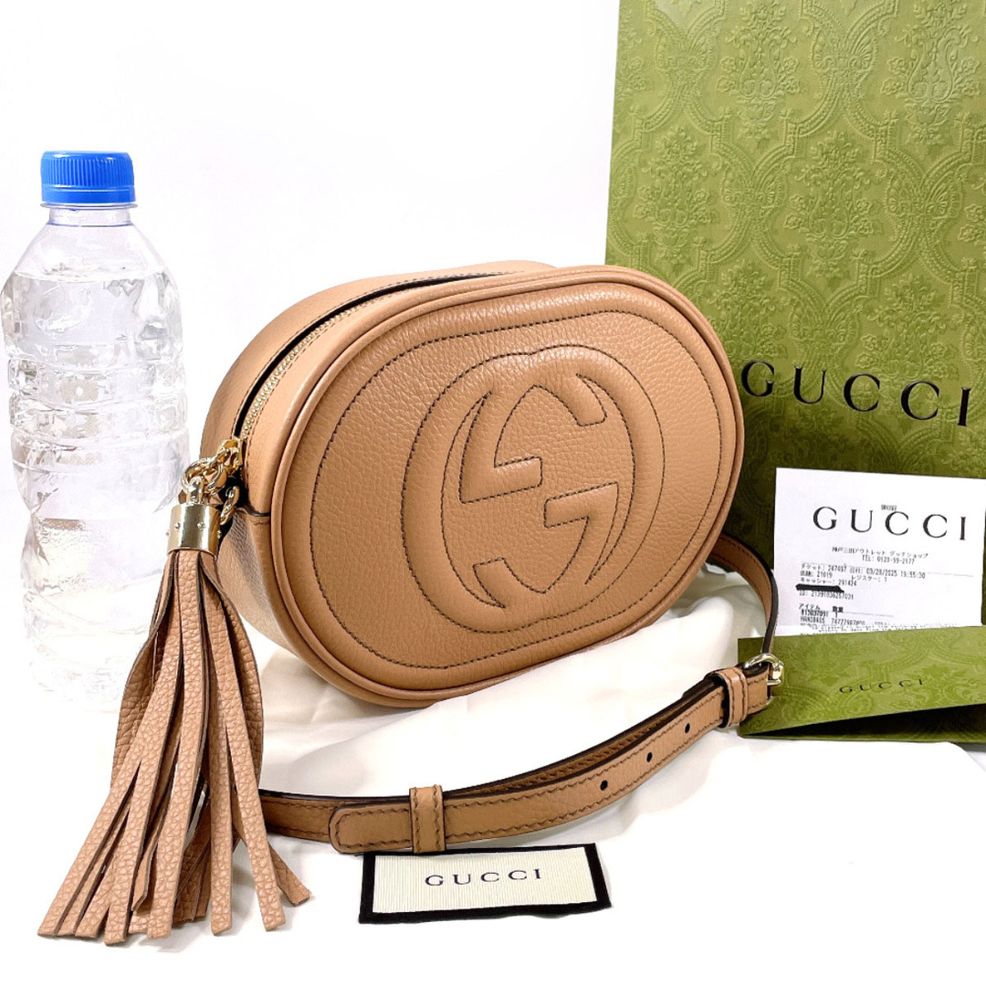 GUCCI - グッチ ショルダーバッグ ソーホー 747779 ベージュの GUCCI - グッチ ショルダーバッグ ソーホー 747779 ベージュの
