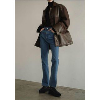 CLANE - CLANE 広瀬すずTUCK WIDE DENIM PANTSライトブラックの CLANE - CLANE 広瀬すずTUCK WIDE DENIM PANTSライトブラックの