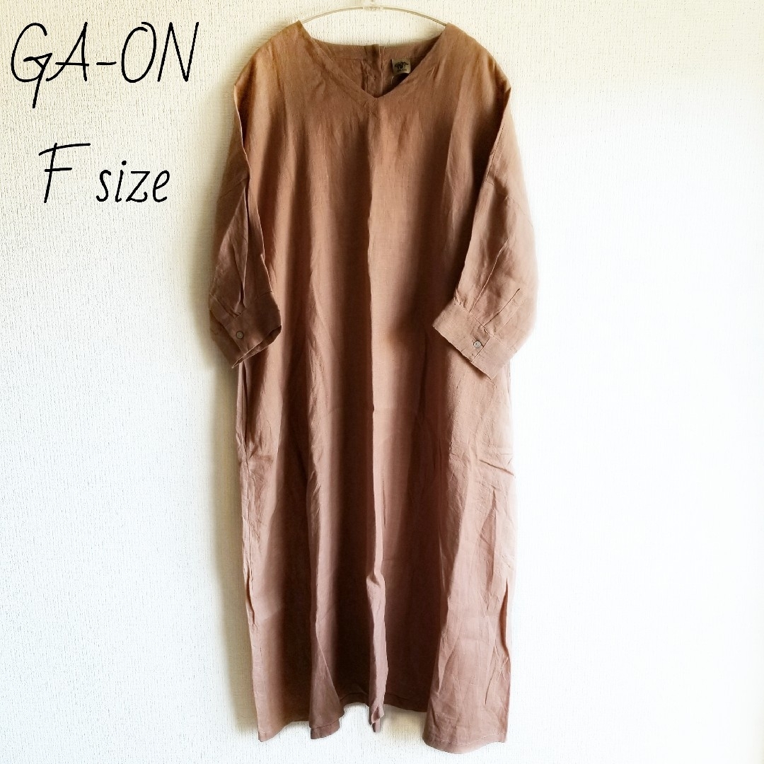 MALAIKA - 【新品タグ付き】GA-ON マライカ/ロングワンピース 麻100% 大きいサイズ
