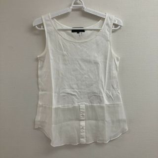 UNTITLED - 【UNTITLED】アンタイトル　レディース　ノースリーブ　ホワイト　シンプル　無地　夏服　サイズ2