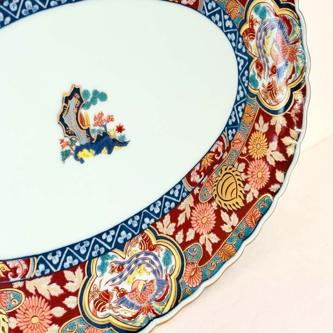 ⭐️ 波佐見焼 林九郎窯 金彩 赤濃鳳凰図 楕円盛皿 美品 ⭐️の ⭐️ 波佐見焼 林九郎窯 金彩 赤濃鳳凰図 楕円盛皿 美品 ⭐️の