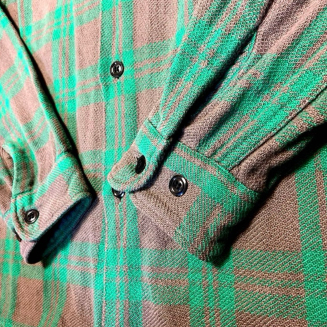 TENDERLOIN - 希少品!TENDERLOIN HEAVY FLANNEL SHT グリーンの TENDERLOIN - 希少品!TENDERLOIN HEAVY FLANNEL SHT グリーンの