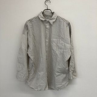 【niko and…】ニコアンド　ベージュ系　M　長袖シャツ　ストライプ　カジュアル　ゆったり(シャツ)