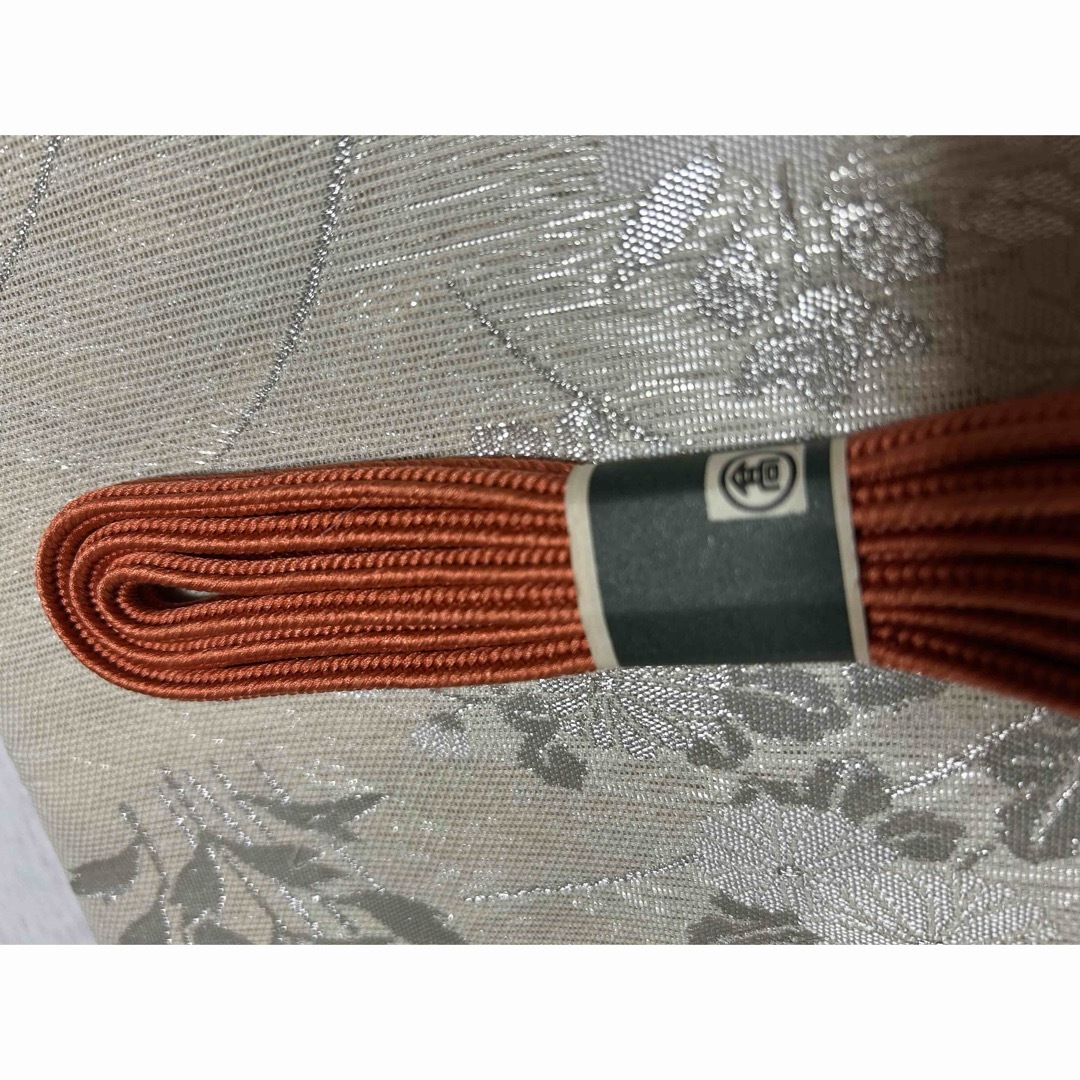 髙島屋(タカシマヤ)の高島屋　正絹帯締めオレンジ　 レディースの水着/浴衣(和装小物)の商品写真
