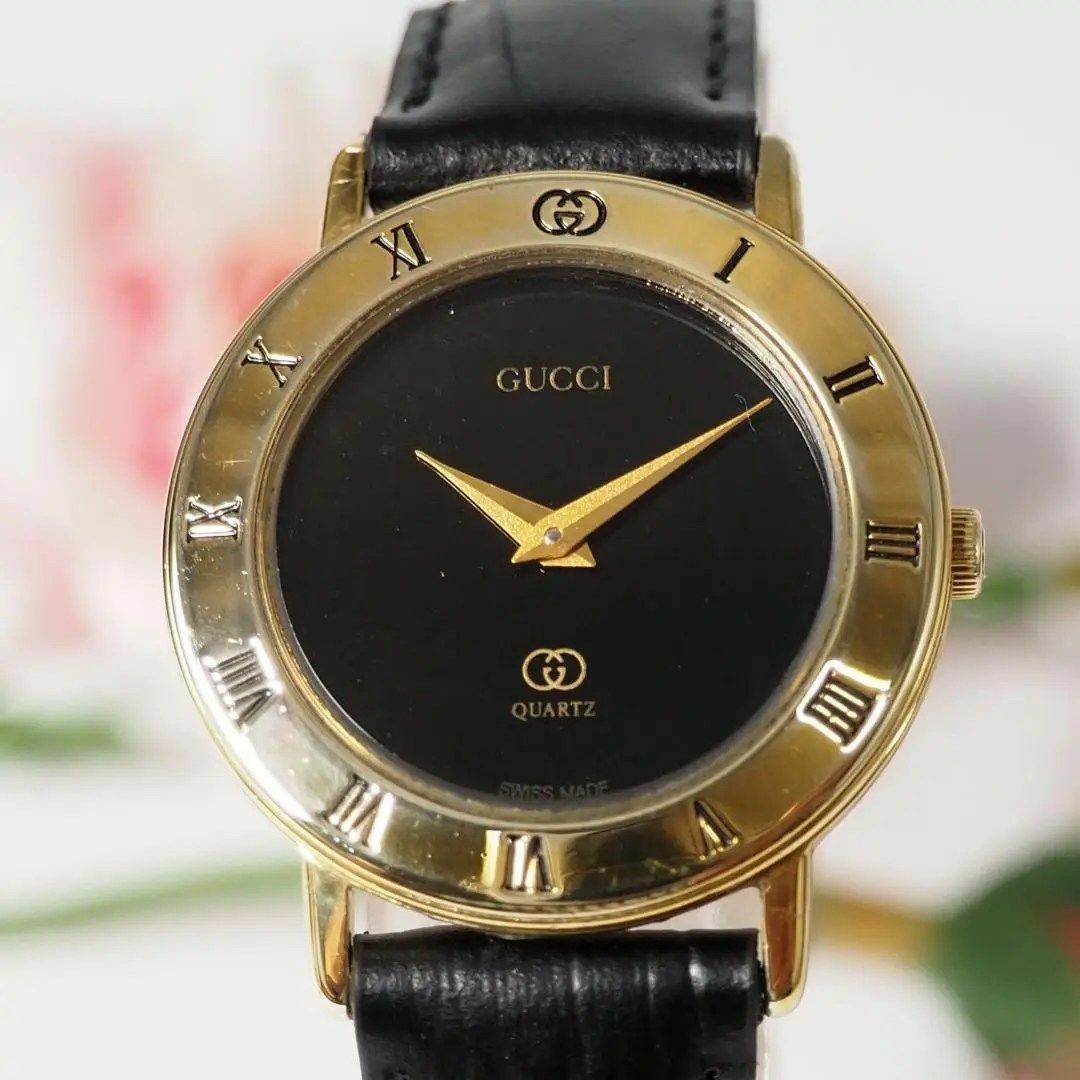 GUCCI - 美品 グッチ GUCCI ローマン 新品革ベルト ゴールド GUCCI - 美品 グッチ GUCCI ローマン 新品革ベルト ゴールド