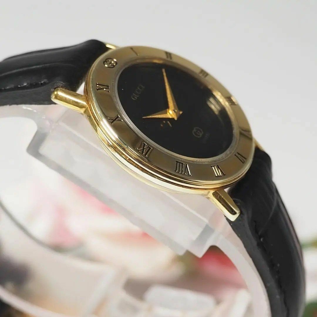 GUCCI - 美品 グッチ GUCCI ローマン 新品革ベルト ゴールド GUCCI - 美品 グッチ GUCCI ローマン 新品革ベルト ゴールド