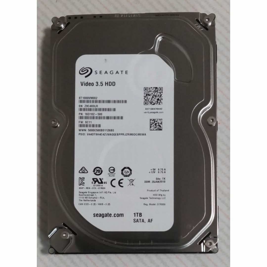 SEAGATE - DIGA 1TB増量修理交換用HDD DMR-XP,XW,BR,BW各品番用 SEAGATE - DIGA 1TB増量修理交換用HDD DMR-XP,XW,BR,BW各品番用