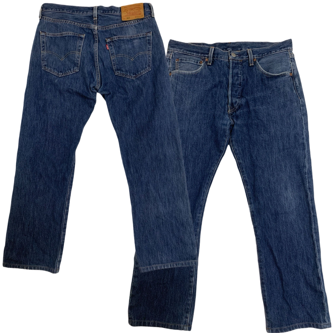 Levi's - LEVI'S PREMIUM USA製 501 ビッグE 革パッチ デニム Levi's - LEVI'S PREMIUM USA製 501 ビッグE 革パッチ デニム