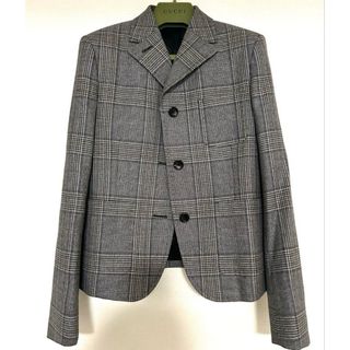 GUCCI - 【ヴィンテージ】グッチ GUCCI ノーカラージャケットの GUCCI - 【ヴィンテージ】グッチ GUCCI ノーカラージャケットの