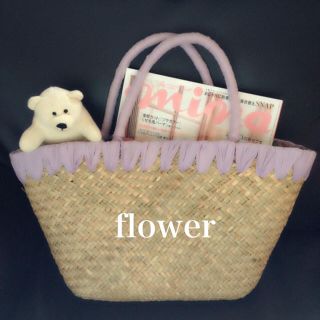 フラワー(flower)のflowerペイズリー柄カゴバッグ(トートバッグ)