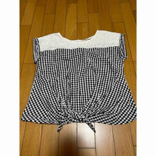 オリーブデオリーブ(OLIVEdesOLIVE)のOLIVE des OLIVE ギンガムチェック　トップス(シャツ/ブラウス(半袖/袖なし))