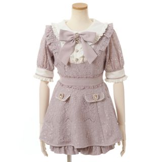 LIZ LISA - Melody Bunny 柄 セットアップ ホワイト リズリサの LIZ LISA - Melody Bunny 柄 セットアップ ホワイト リズリサの