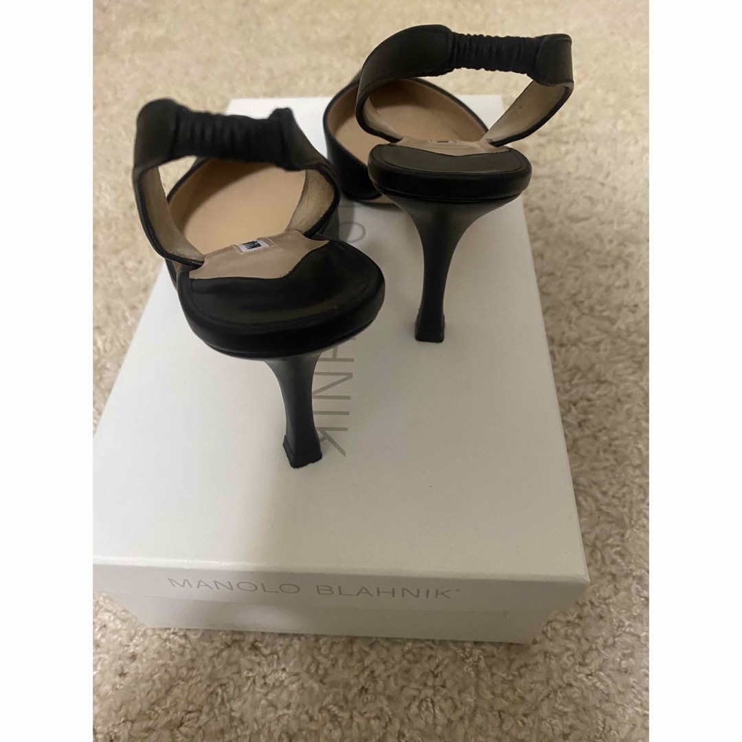 MANOLO BLAHNIK - 極美品 マノロブラニク ブラックレザー MANOLO BLAHNIK - 極美品 マノロブラニク ブラックレザー
