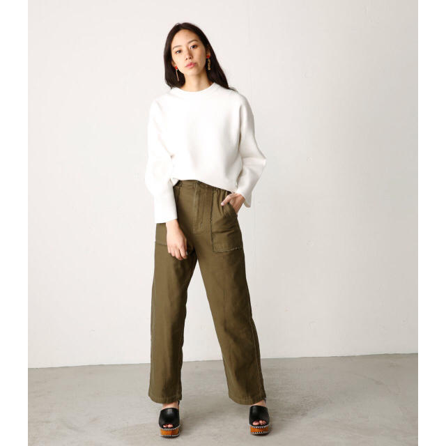 moussy(マウジー)のmoussy  WIDE STRAIGHT MILITARY パンツ レディースのパンツ(カジュアルパンツ)の商品写真