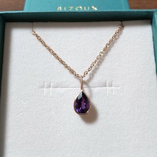 BIZOUX - bizoux アメジスト セレーナ K18 PG ネックレス BIZOUX - bizoux アメジスト セレーナ K18 PG ネックレス