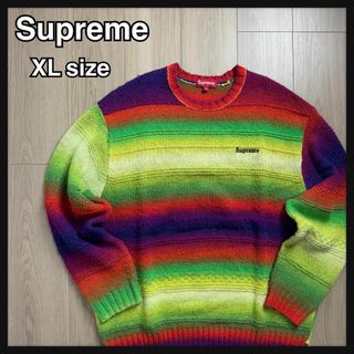 Supreme - Supreme Flocked Logo Sweater Green Largeの通販 by Supreme - Supreme Flocked Logo Sweater Green Largeの通販 by