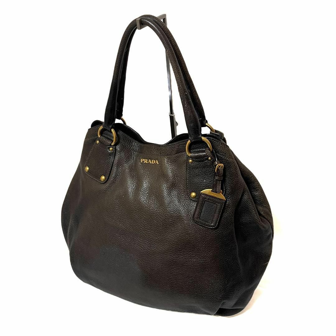 PRADA - PRADA プラダ トートバッグ ハンドバッグ 大容量 レザー PRADA - PRADA プラダ トートバッグ ハンドバッグ 大容量 レザー