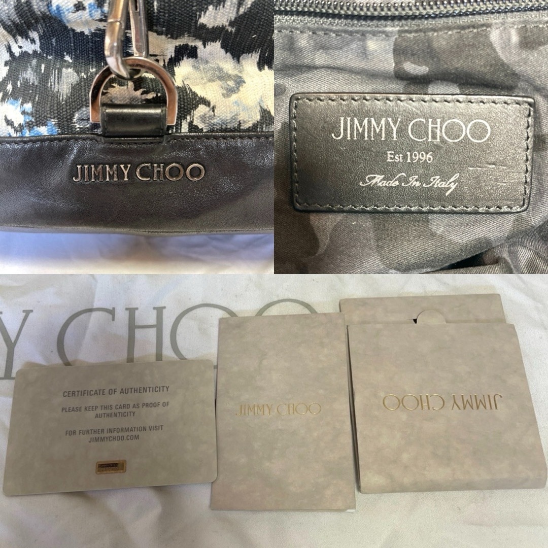 JIMMY CHOO - JIMMY CHOO FITZROY BLACK フラワー 花柄 バック JIMMY CHOO - JIMMY CHOO FITZROY BLACK フラワー 花柄 バック