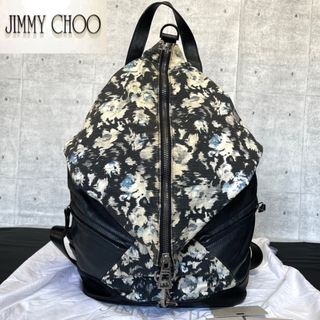 JIMMY CHOO - JIMMY CHOO FITZROY BLACK フラワー 花柄 バック JIMMY CHOO - JIMMY CHOO FITZROY BLACK フラワー 花柄 バック