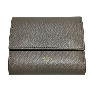 CELINE - セリーヌ 三つ折り財布 グレー CELINE スモール トリ CELINE - セリーヌ 三つ折り財布 グレー CELINE スモール トリ