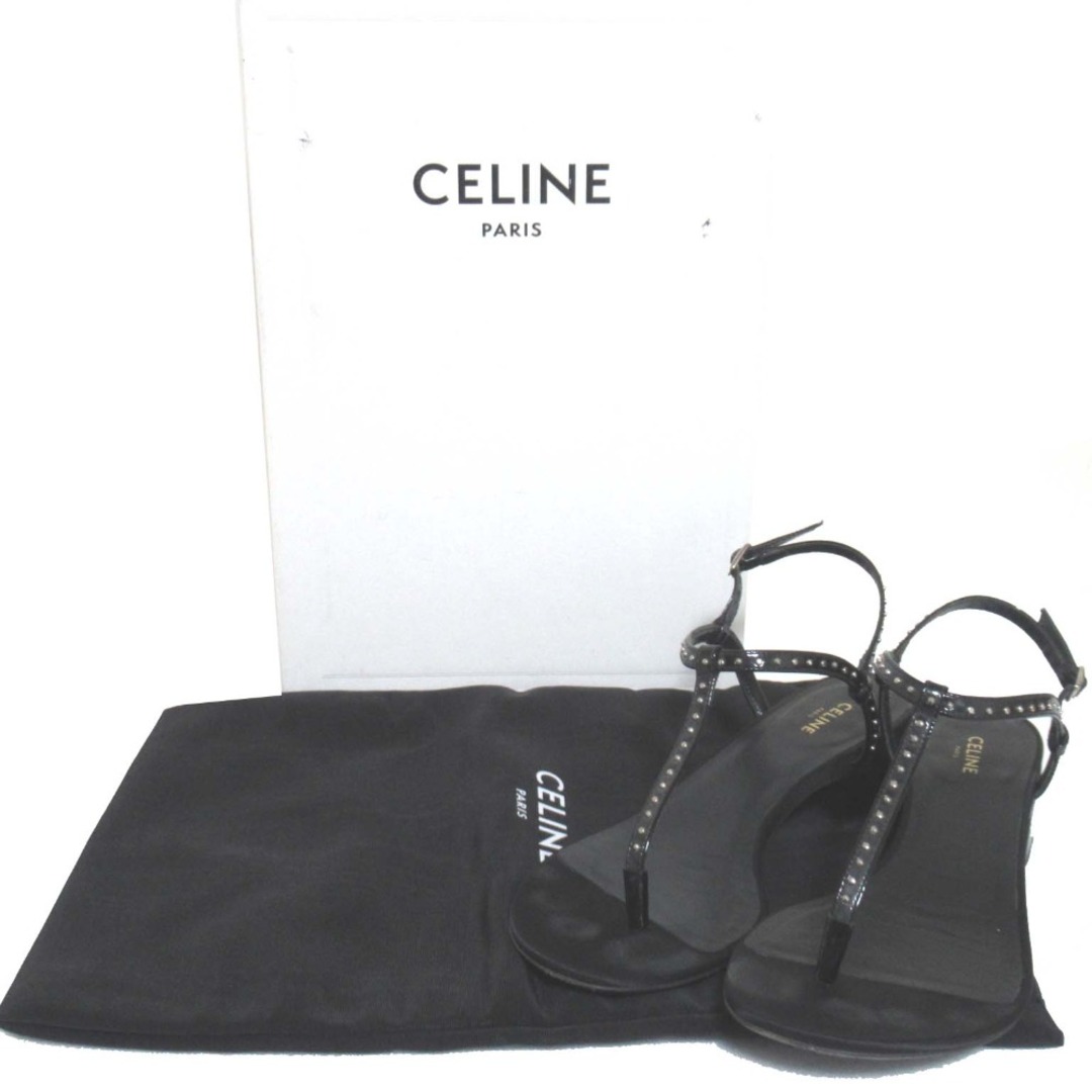CELINE - 美品 CELINE セリーヌ スタッズ レザー アンクル CELINE - 美品 CELINE セリーヌ スタッズ レザー アンクル