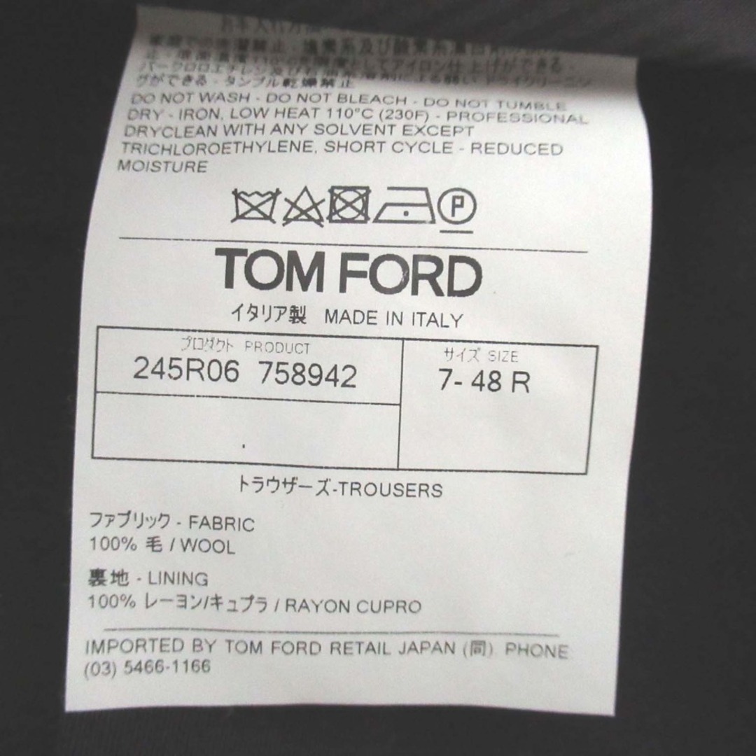 TOM FORD - 美品 TOM FORD トムフォード ウール スラックス TOM FORD - 美品 TOM FORD トムフォード ウール スラックス