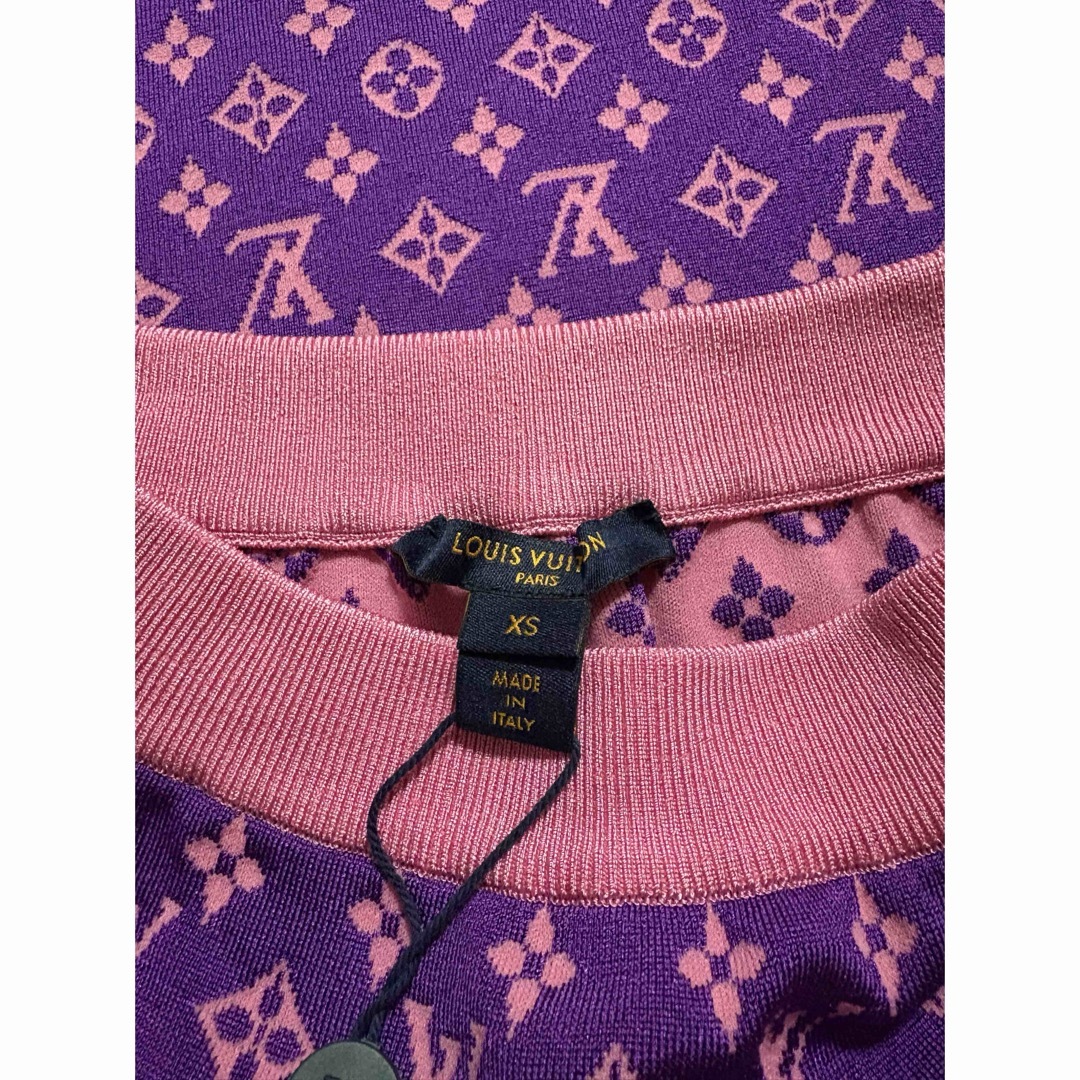 LOUIS VUITTON - Vuitton silk ニットスカートXS purple 未使用 LOUIS VUITTON - Vuitton silk ニットスカートXS purple 未使用