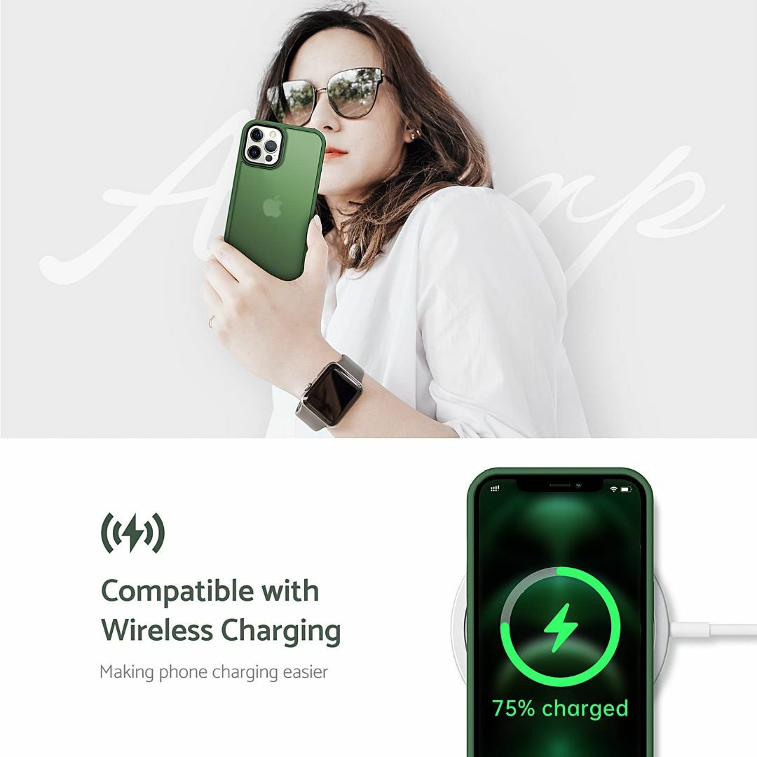 Anqrp iPhone12 Pro Max 用 ケース 半透明 耐衝撃 滑り止 スマホ/家電/カメラのスマホアクセサリー(その他)の商品写真