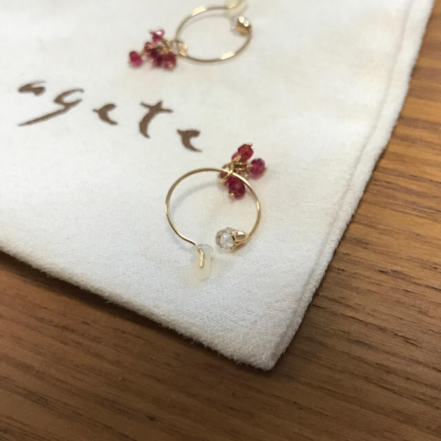 agete - アガット つぼみフープピアス&チャームの通販 by agete - アガット つぼみフープピアス&チャームの通販 by