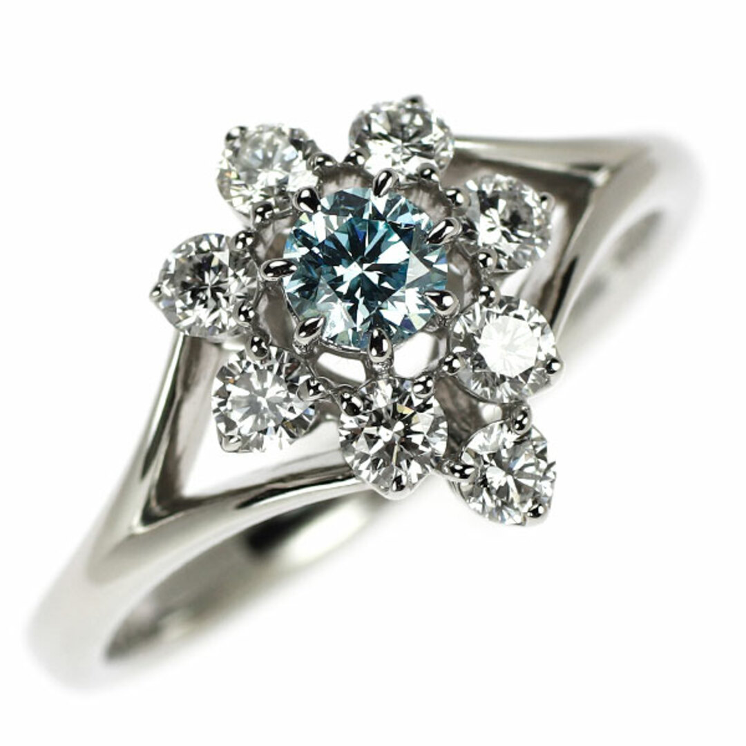 Pt900 アイスブルー ダイヤモンド リング 0.22ct D0.40ctの通販 Pt900 アイスブルー ダイヤモンド リング 0.22ct D0.40ctの通販