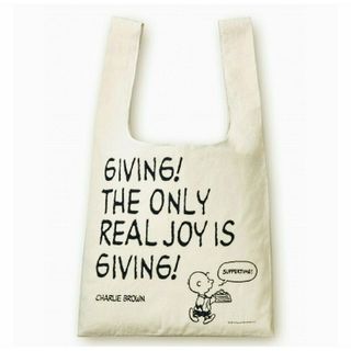 スヌーピー(SNOOPY)の新品未使用 スヌーピー チャーリーブラウン 両面プリント マーケットバッグ 付録(トートバッグ)