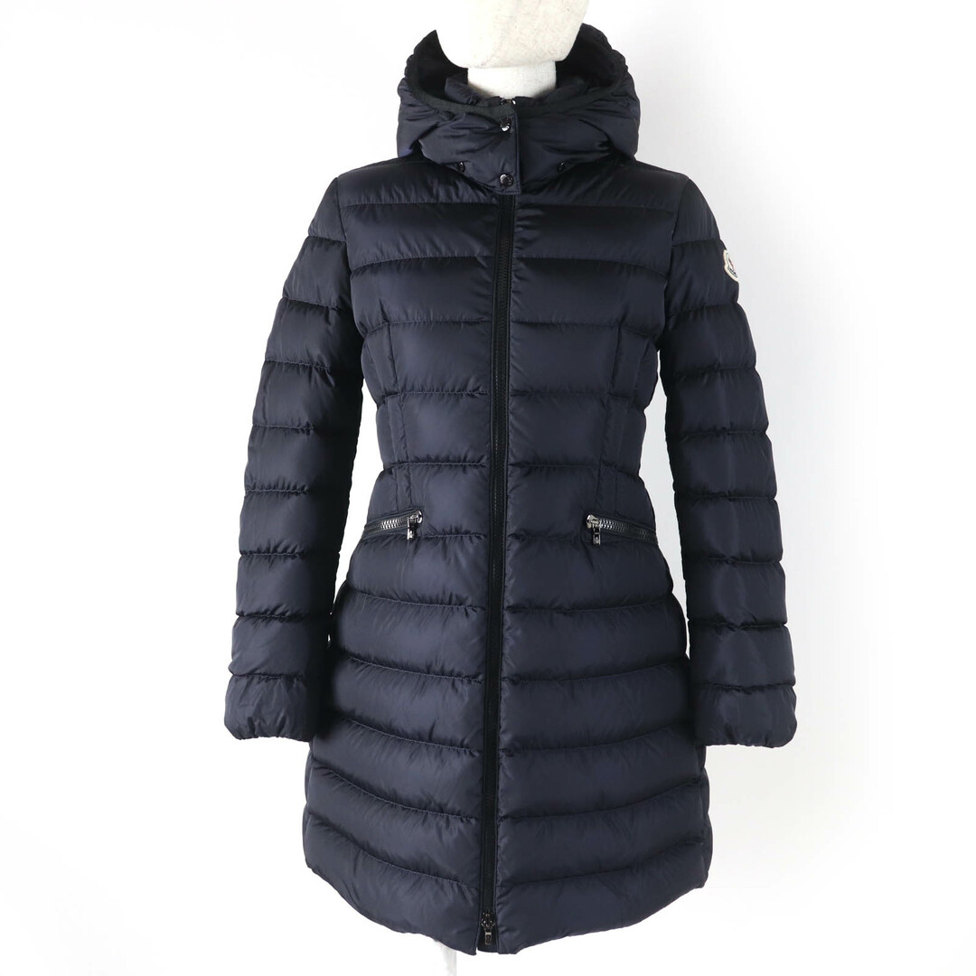 MONCLER - 極美品☆MONCLER モンクレール 2022年製 CHARPAL  ロゴワッペン・フード付 ダウンコート ネイビー 12anni 正規品 キッズ 大人レディースOK