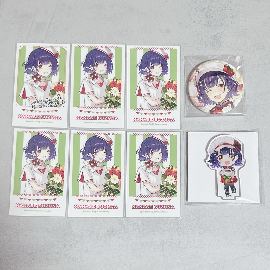 にじさんじ(ニジサンジ)のにじさんじ 七瀬すず菜 誕生日グッズ 缶バッジ チェキ風カード エンタメ/ホビーのおもちゃ/ぬいぐるみ(キャラクターグッズ)の商品写真