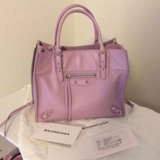 バレンシアガバッグ(BALENCIAGA BAG)のバレンシアガ♡ミニペーパー♡夏にぴったりカラー♡(ハンドバッグ)