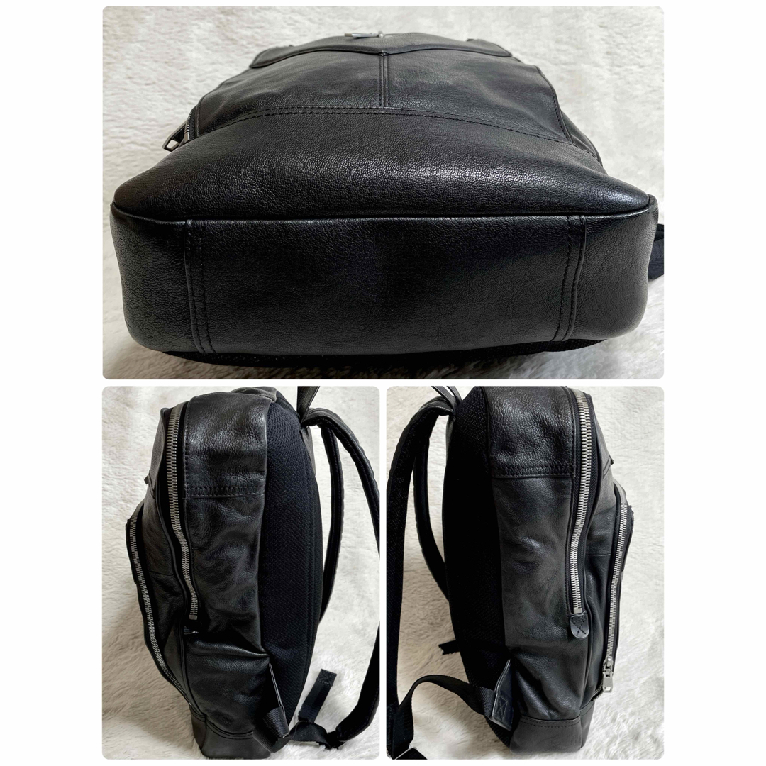 DIESEL - DIESEL ディーゼル 大容量 レザー 型押し バックパック DIESEL - DIESEL ディーゼル 大容量 レザー 型押し バックパック