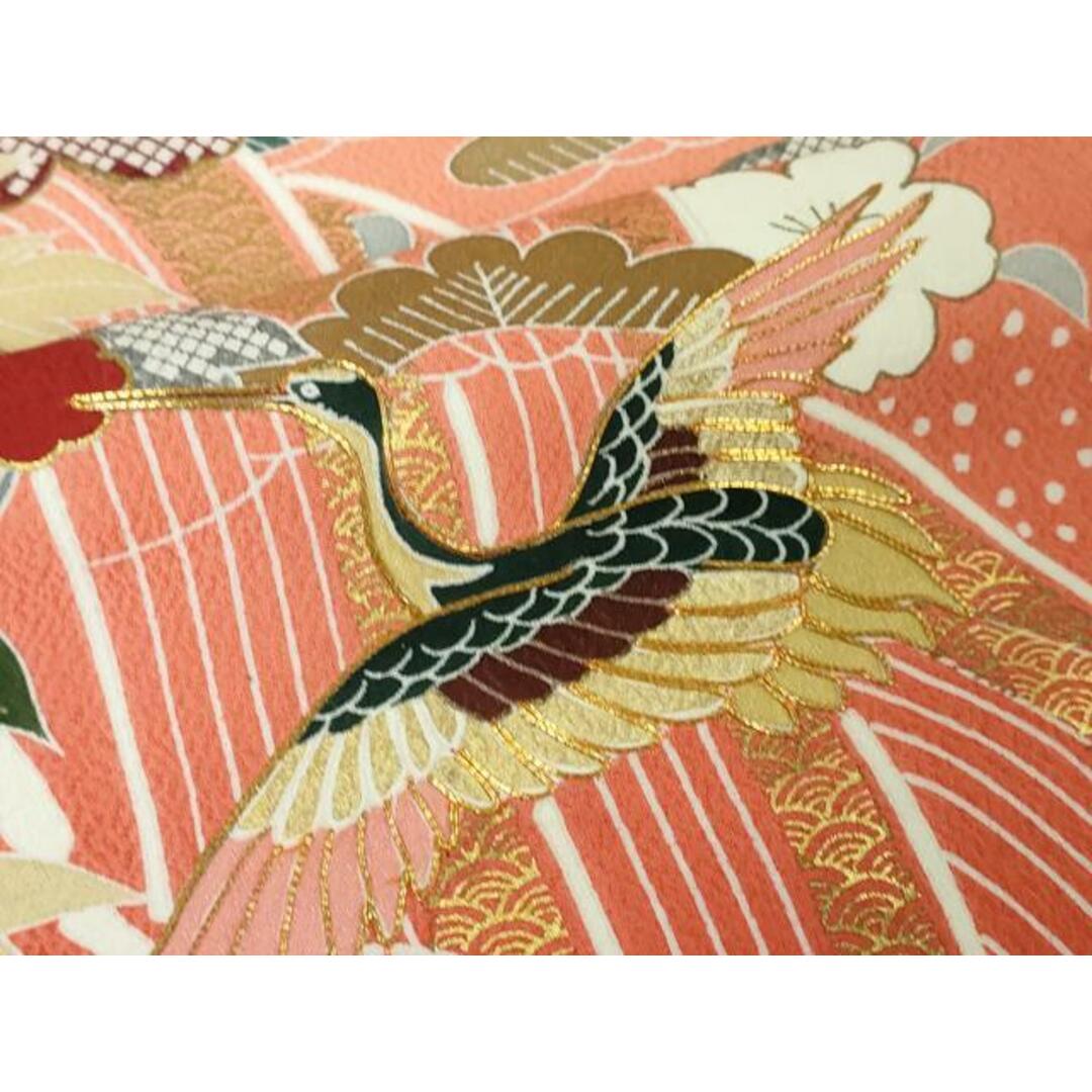 平和屋本店□極上 創業460年・千總 振袖 駒刺繍 飛鶴吉祥花文 甚 平和屋本店□極上 創業460年・千總 振袖 駒刺繍 飛鶴吉祥花文 甚