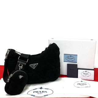 PRADA - Prada 極美品 黒 2way ハンドバッグ GLACE CALF レザー PRADA - Prada 極美品 黒 2way ハンドバッグ GLACE CALF レザー
