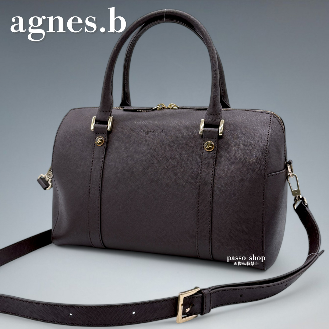 agnes b. - ✨美品✨ アニエスベー  ミニボストン 2way ショルダーバッグ サフィアーノ