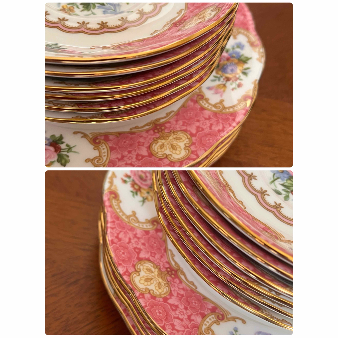 【レア美品】ロイヤルアルバート★HAZY DAWN★ディナー皿　6枚 レア美品】ロイヤルアルバート☆HAZY DAWN☆ディナー皿 6枚