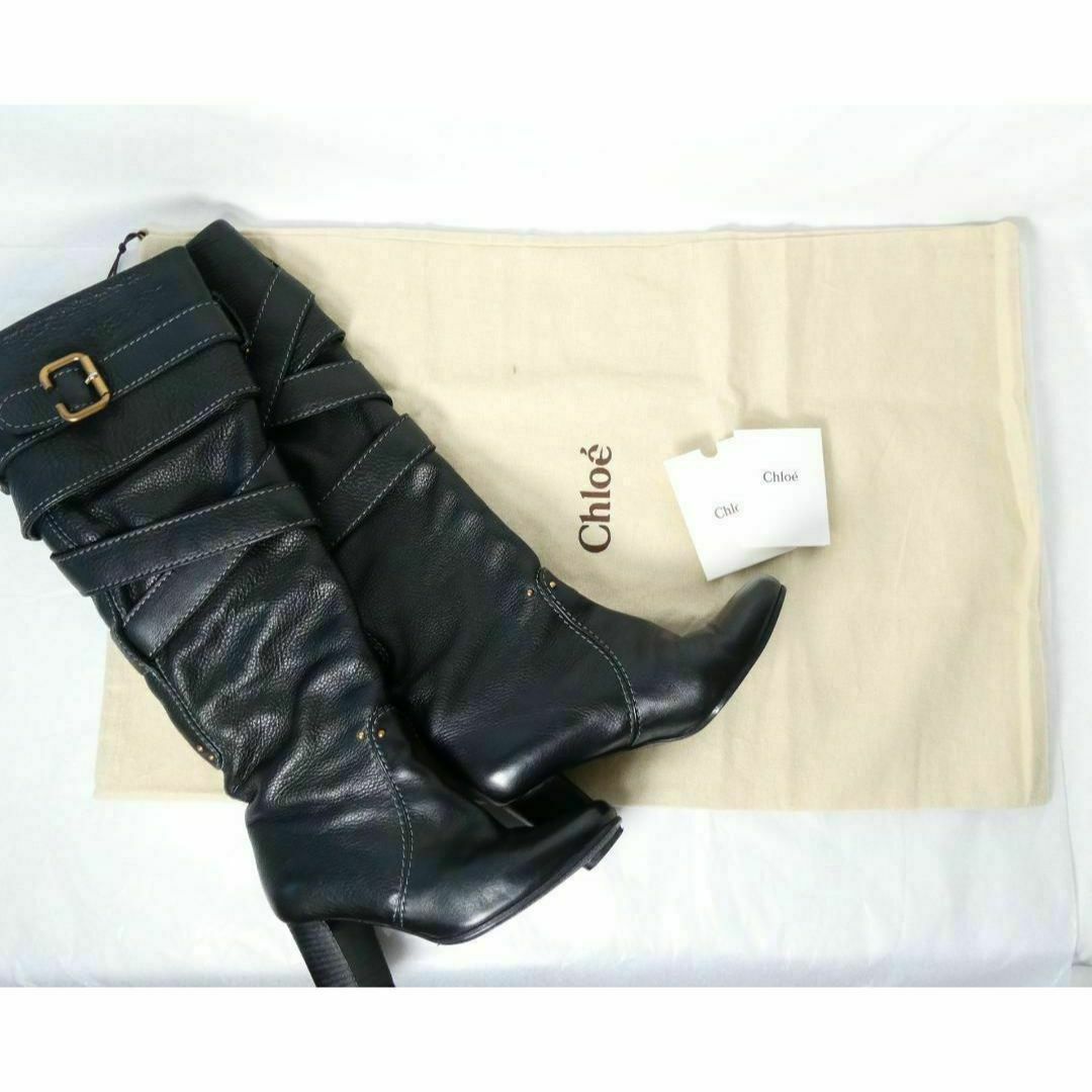 Chloe - 美品 Chloe レザー ベルト ハイヒール ラウンドトゥ Chloe - 美品 Chloe レザー ベルト ハイヒール ラウンドトゥ