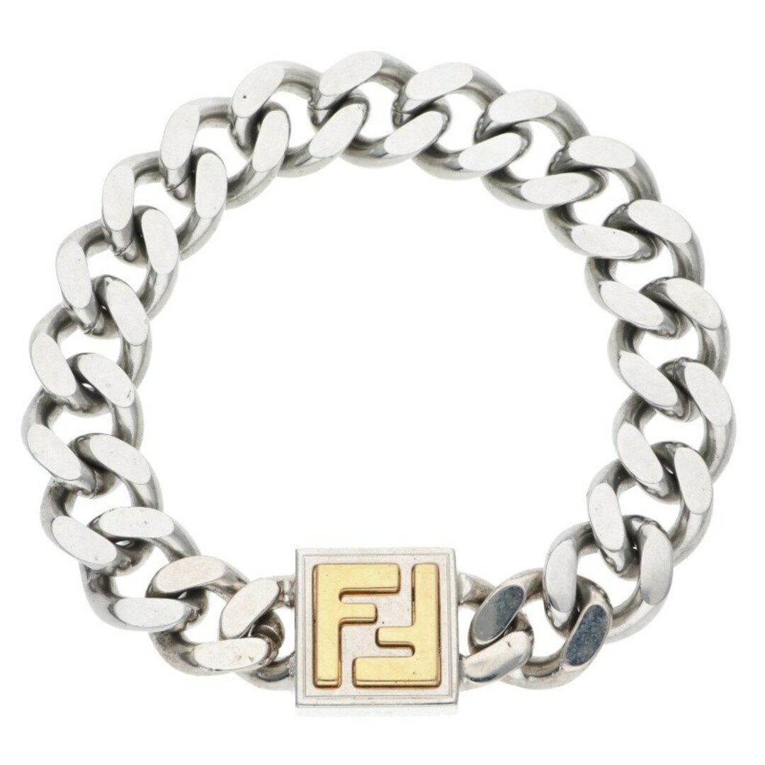 FENDI - フェンディ 7AJ294B08F0F0N FFロゴブレスレット メンズ FENDI - フェンディ 7AJ294B08F0F0N FFロゴブレスレット メンズ