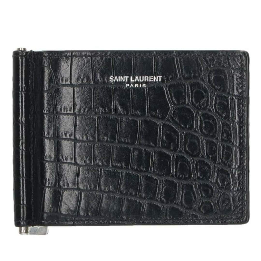 SAINT LAURENT - サンローランパリ 378005 クロコ型押しビル SAINT LAURENT - サンローランパリ 378005 クロコ型押しビル