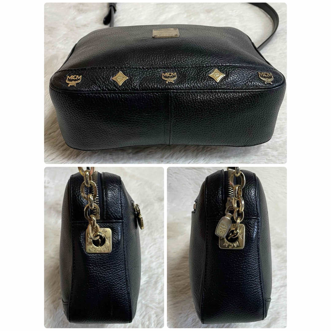 MCM - 美品 MCM ロゴ スタッズ レザー チェーン ショルダー MCM - 美品 MCM ロゴ スタッズ レザー チェーン ショルダー
