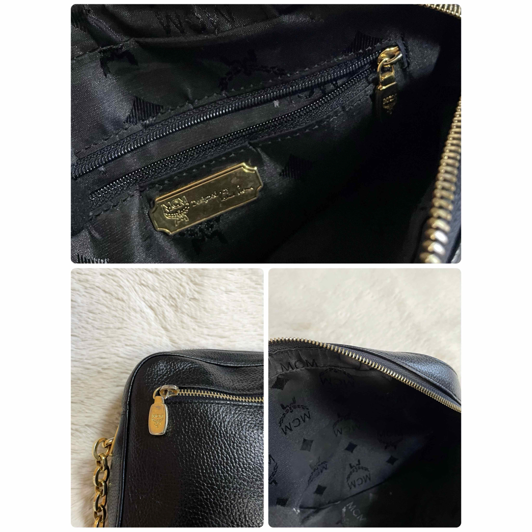 MCM - 美品 MCM ロゴ スタッズ レザー チェーン ショルダー MCM - 美品 MCM ロゴ スタッズ レザー チェーン ショルダー