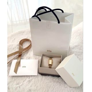 ete - 【電池交換済み】ete エテ 腕時計 トノー ピンクゴールド ete - 【電池交換済み】ete エテ 腕時計 トノー ピンクゴールド