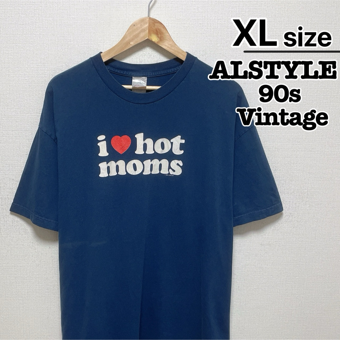 VINTAGE - 90s ALSTYLE Tシャツ XL ネイビー 紺 プリント ママ VINTAGE - 90s ALSTYLE Tシャツ XL ネイビー 紺 プリント ママ