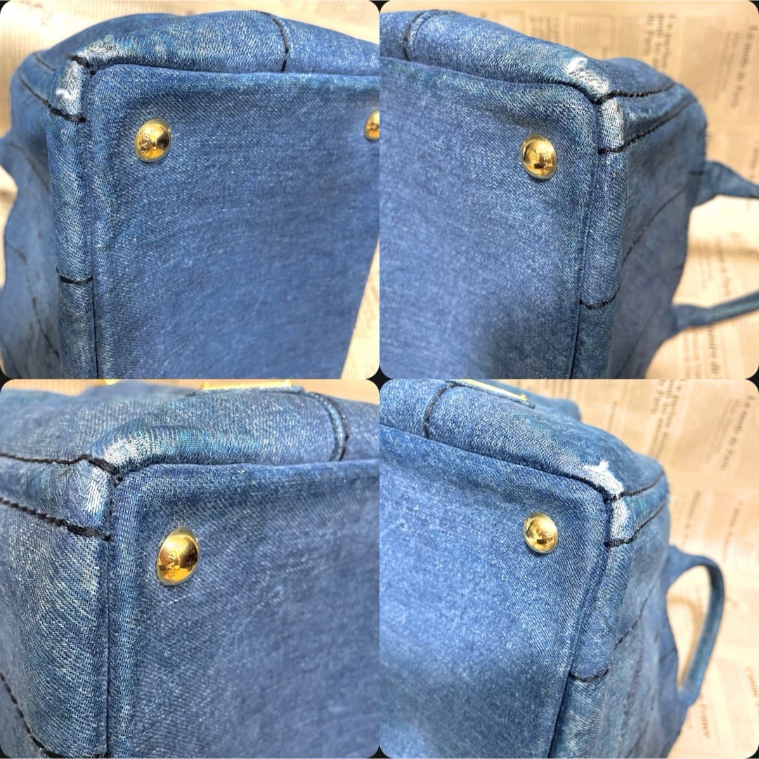 PRADA - プラダ カナパ デニム S トートバッグ PRADA ブルー PRADA - プラダ カナパ デニム S トートバッグ PRADA ブルー