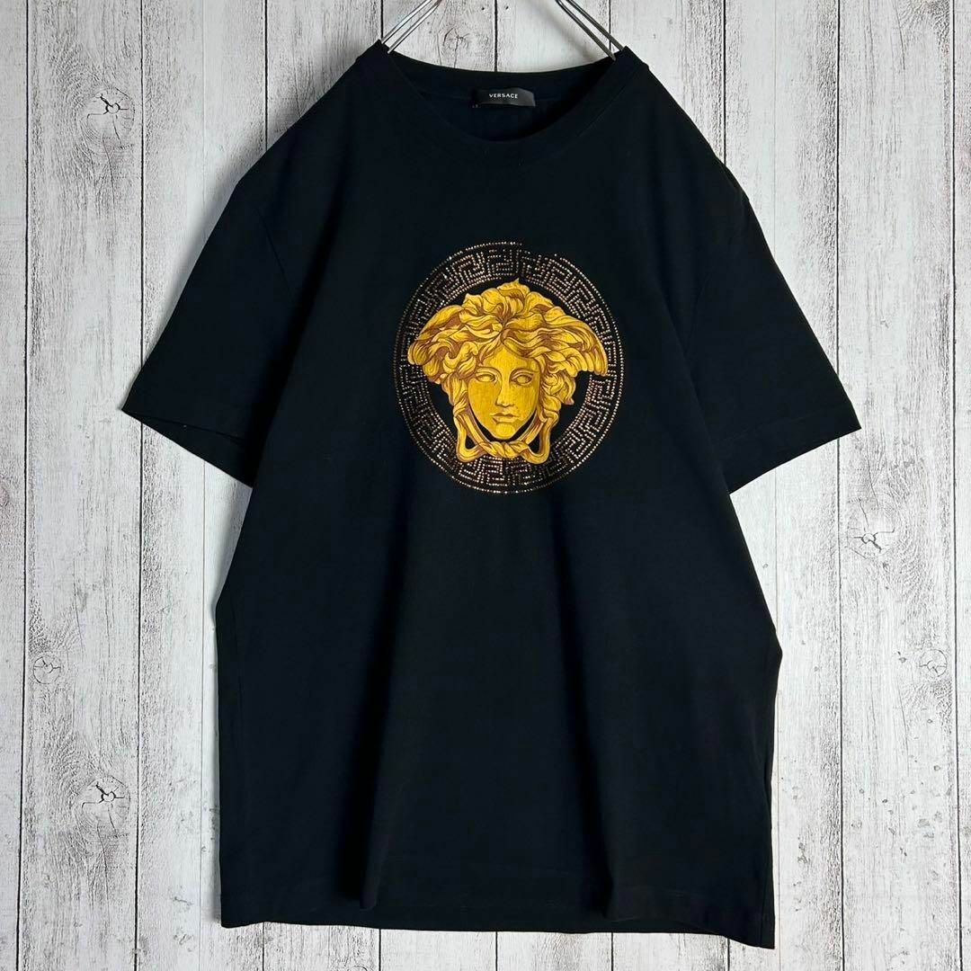 希少XLサイズ】ヴェルサーチ☆センターロゴ入りTシャツ 希少XLサイズ】ヴェルサーチ☆センターロゴ入りTシャツ