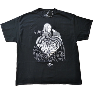 伊藤潤二コレクション　Tシャツ　大きめのXL　黒　うずまき　アニメ　公式 *(Tシャツ/カットソー(半袖/袖なし))