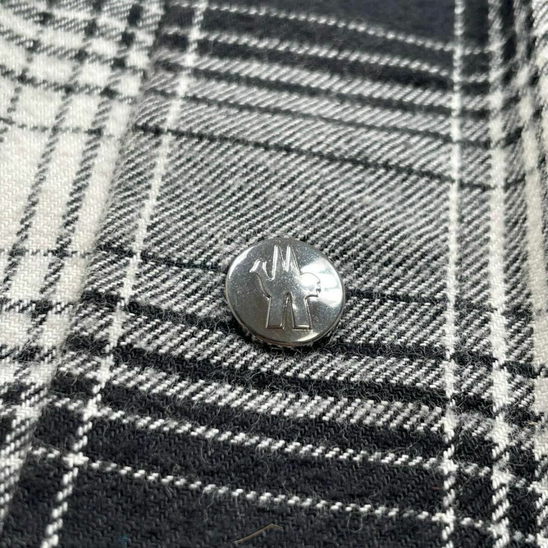 MONCLER - 【極美品】MONCLER CAMICIA ビッグロゴ フランネル MONCLER - 【極美品】MONCLER CAMICIA ビッグロゴ フランネル